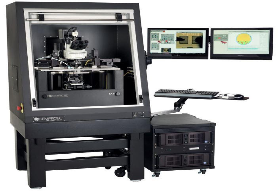 Complete MEMS Prober System - Showing Olympus Metallurgical / Biological Microscope Integrated with a 200 mm Semiautomatic Probe System