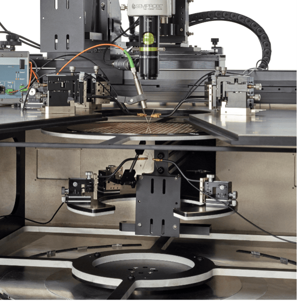 PS4L SA-12 Semiautomatic Double-Sided Probing (DSP) Optoelectronic Device Characterization System with top and bottom platens and manipulators