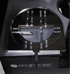 Double sided probing carrier for testing partial, broken, or fragments of wafers