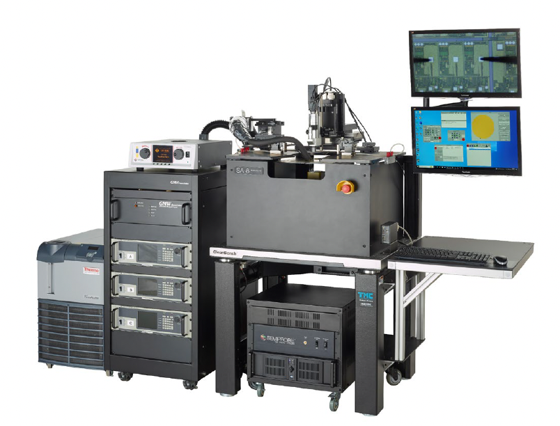 semiautomatic wafer probe system for magnet stimulation measurements